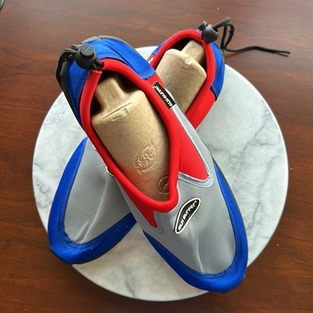 Sun surfer water shoe size 11 nwot adjustable ankle pull with toggle clip